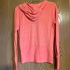 Orange light zip up with hoodie